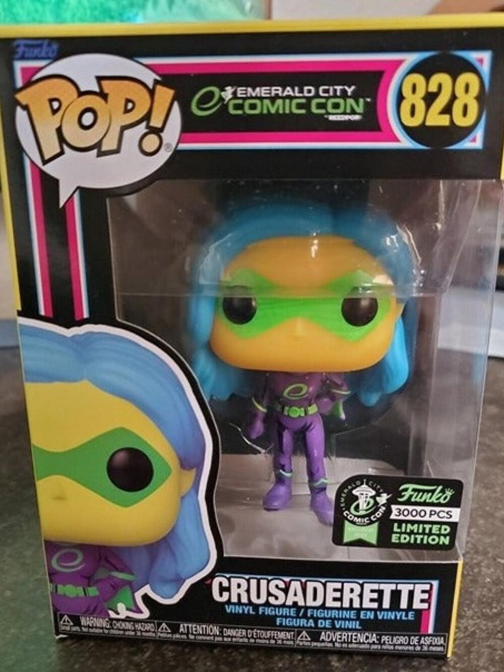 Funko Pop! Crusaderette 828 Blacklight Limited Edition Emerald City Comicon